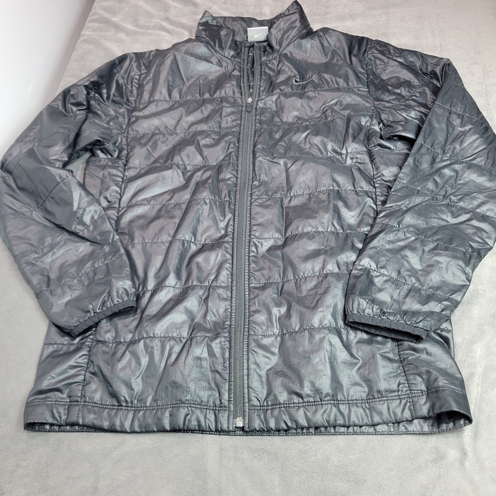 Nike Golf Mens Aeroloft Quilted Jacket Black Full‎ Zip Puffer 845070-010 L
